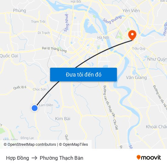 Hợp Đồng to Phường Thạch Bàn map