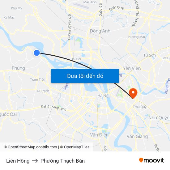 Liên Hồng to Phường Thạch Bàn map