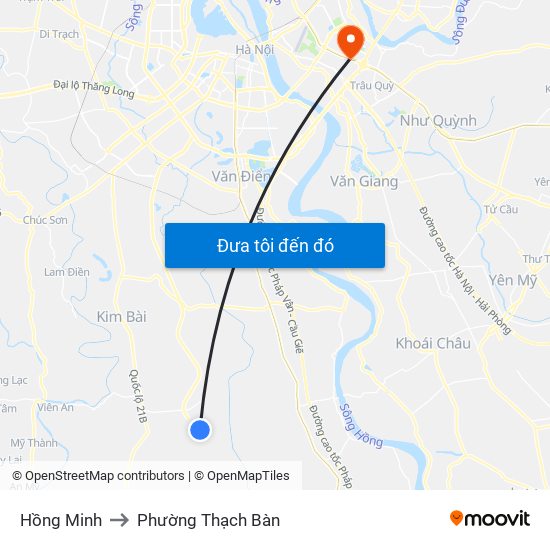 Hồng Minh to Phường Thạch Bàn map