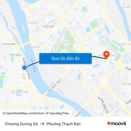 Chương Dương Độ to Phường Thạch Bàn map