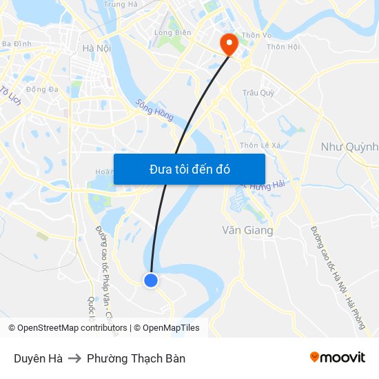 Duyên Hà to Phường Thạch Bàn map