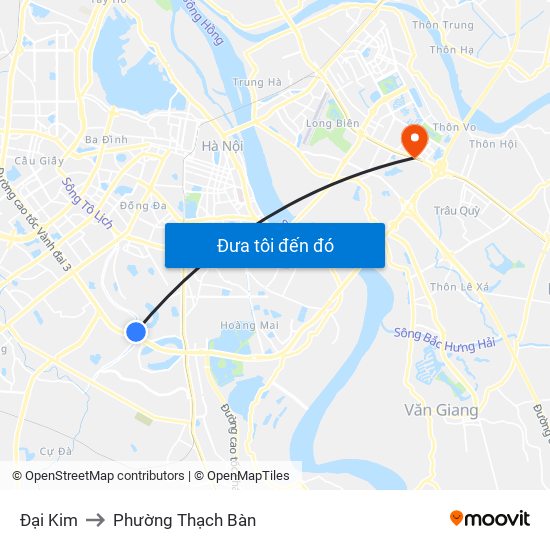 Đại Kim to Phường Thạch Bàn map