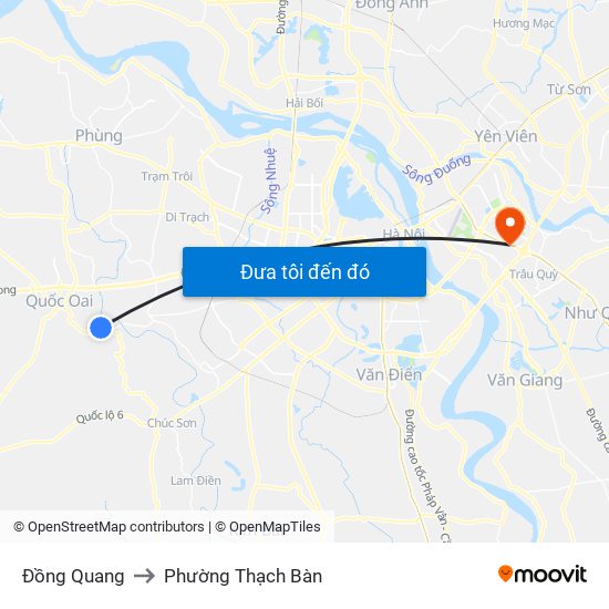 Đồng Quang to Phường Thạch Bàn map