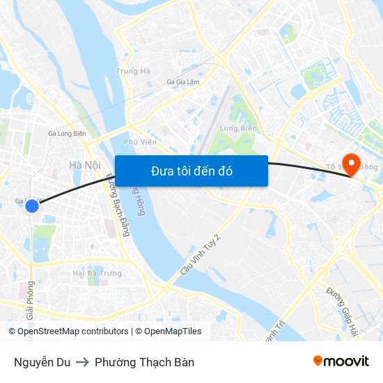 Nguyễn Du to Phường Thạch Bàn map