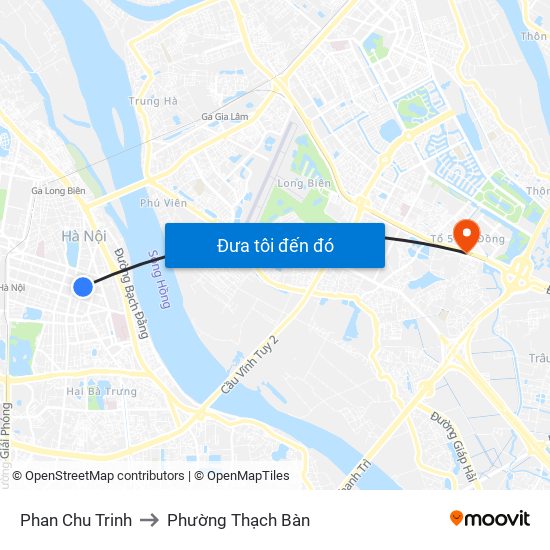 Phan Chu Trinh to Phường Thạch Bàn map