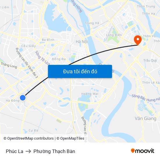 Phúc La to Phường Thạch Bàn map