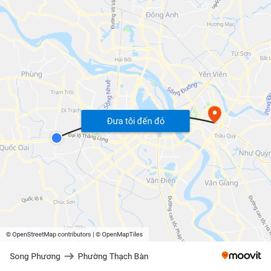 Song Phương to Phường Thạch Bàn map