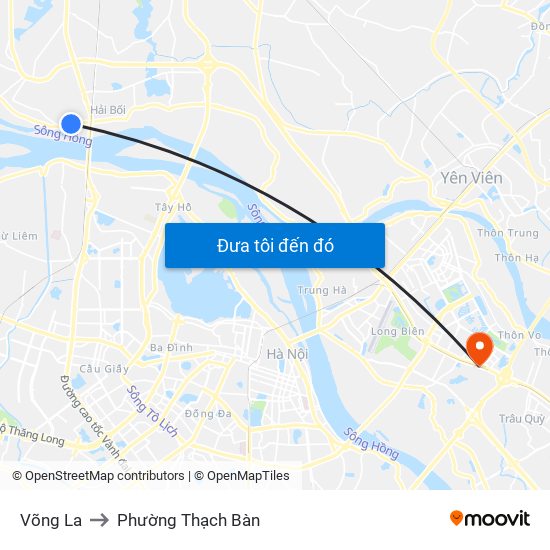 Võng La to Phường Thạch Bàn map