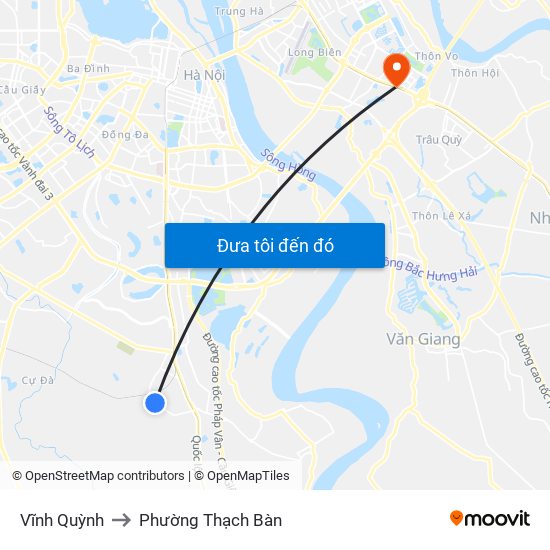 Vĩnh Quỳnh to Phường Thạch Bàn map
