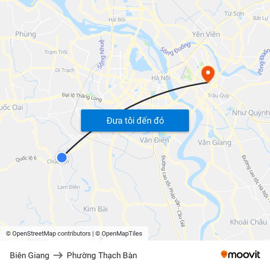 Biên Giang to Phường Thạch Bàn map