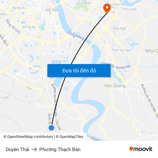 Duyên Thái to Phường Thạch Bàn map