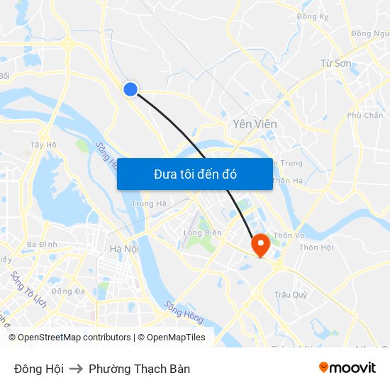 Đông Hội to Phường Thạch Bàn map