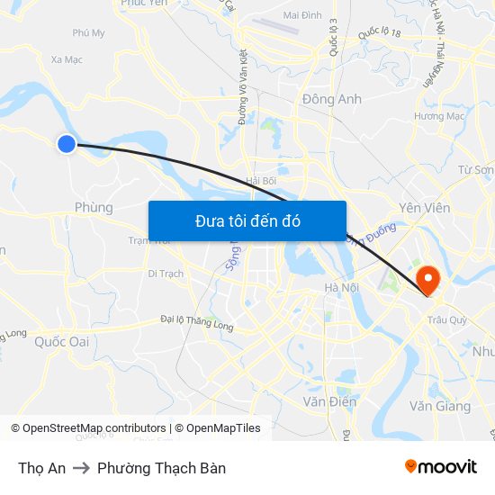 Thọ An to Phường Thạch Bàn map