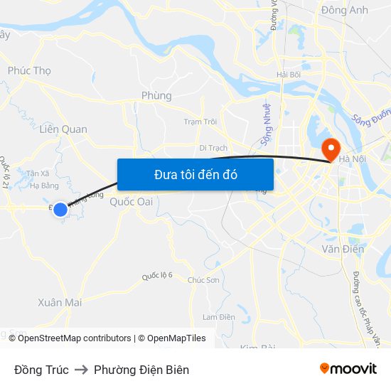 Đồng Trúc to Phường Điện Biên map