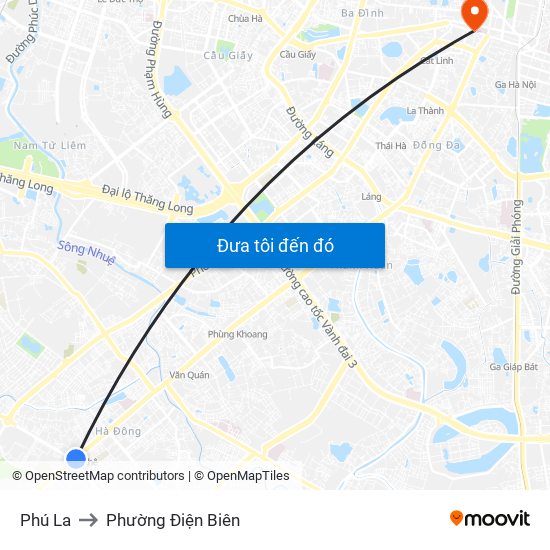 Phú La to Phường Điện Biên map