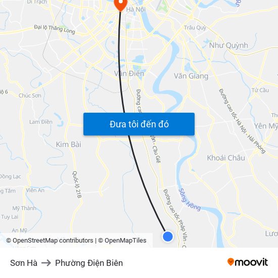 Sơn Hà to Phường Điện Biên map