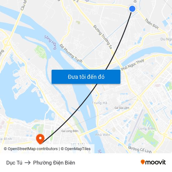 Dục Tú to Phường Điện Biên map