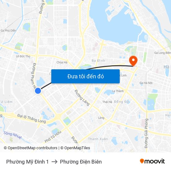 Phường Mỹ Đình 1 to Phường Điện Biên map