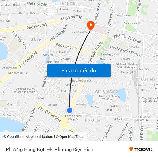 Phường Hàng Bột to Phường Điện Biên map