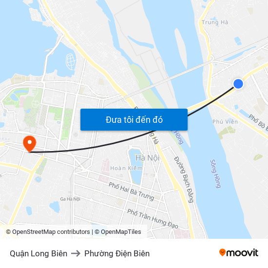 Quận Long Biên to Phường Điện Biên map