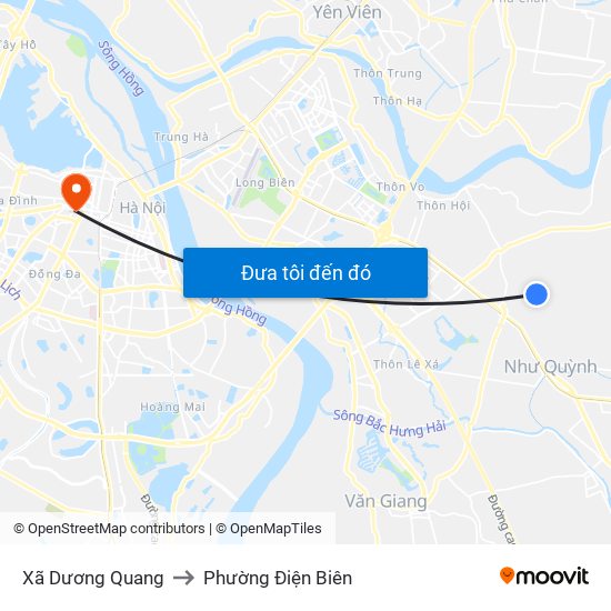 Xã Dương Quang to Phường Điện Biên map