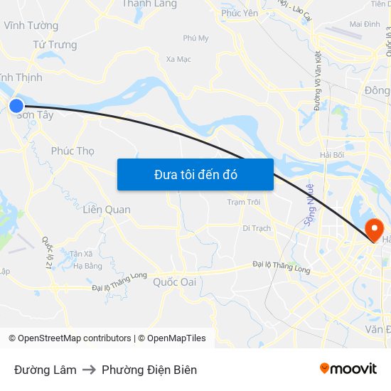 Đường Lâm to Phường Điện Biên map