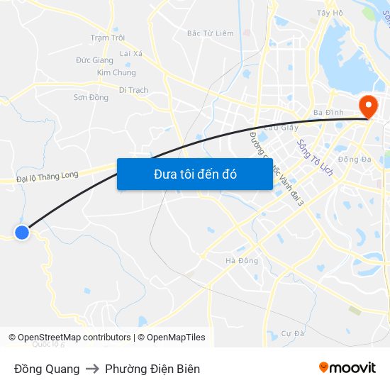 Đồng Quang to Phường Điện Biên map