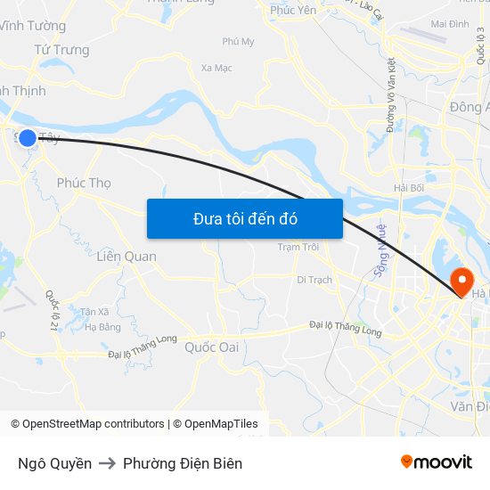 Ngô Quyền to Phường Điện Biên map