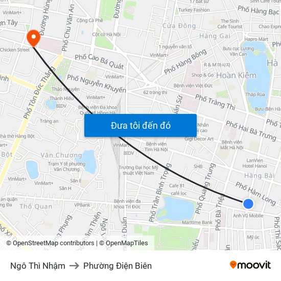 Ngô Thì Nhậm to Phường Điện Biên map