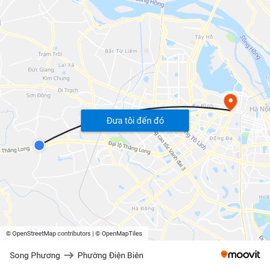 Song Phương to Phường Điện Biên map