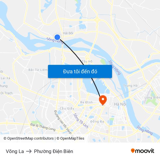 Võng La to Phường Điện Biên map