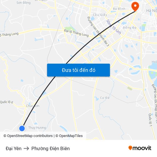 Đại Yên to Phường Điện Biên map