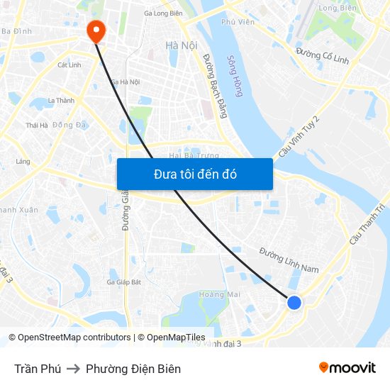 Trần Phú to Phường Điện Biên map