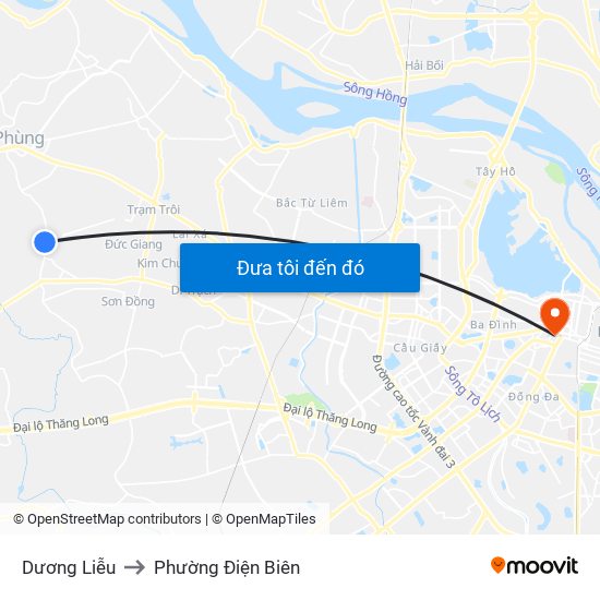 Dương Liễu to Phường Điện Biên map