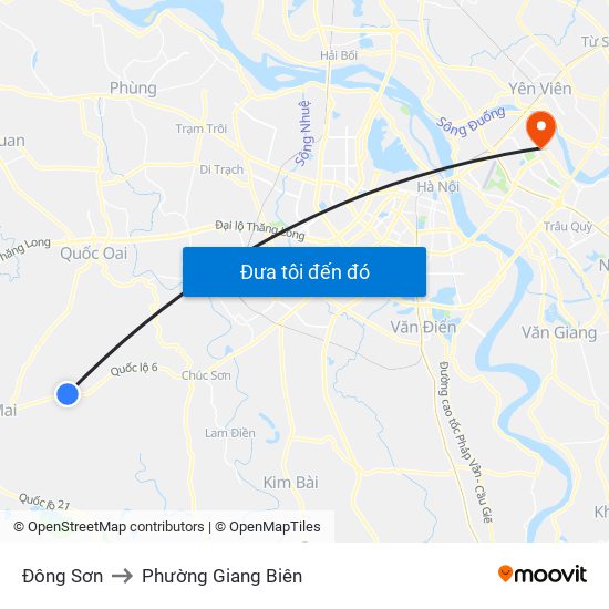 Đông Sơn to Phường Giang Biên map