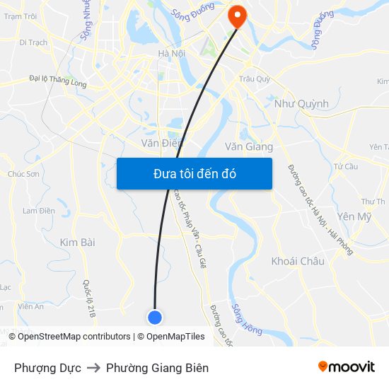 Phượng Dực to Phường Giang Biên map