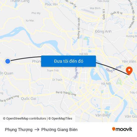 Phụng Thượng to Phường Giang Biên map