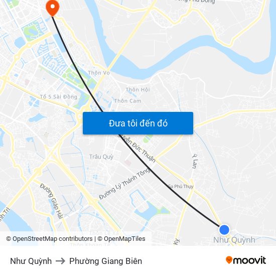 Như Quỳnh to Phường Giang Biên map