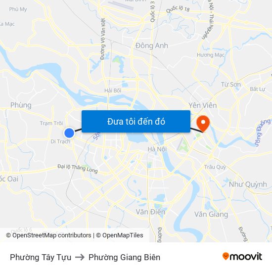 Phường Tây Tựu to Phường Giang Biên map