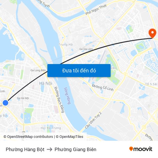 Phường Hàng Bột to Phường Giang Biên map