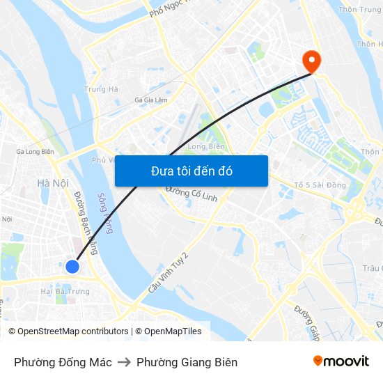 Phường Đống Mác to Phường Giang Biên map