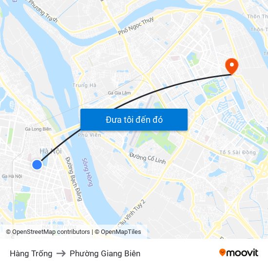 Hàng Trống to Phường Giang Biên map