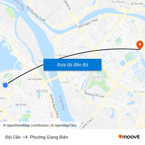 Đội Cấn to Phường Giang Biên map