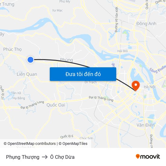 Phụng Thượng to Ô Chợ Dừa map