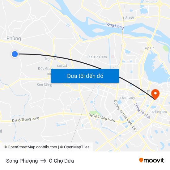 Song Phượng to Ô Chợ Dừa map