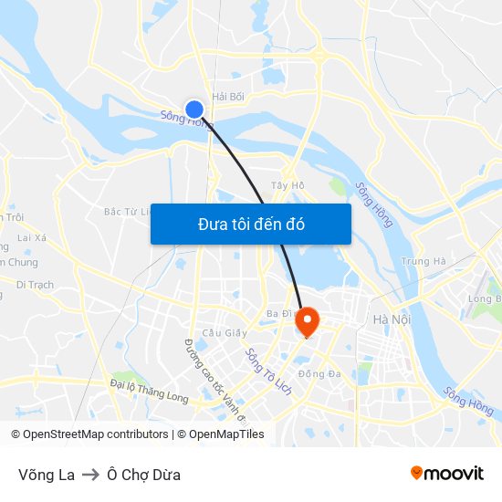 Võng La to Ô Chợ Dừa map