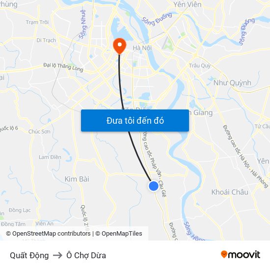 Quất Động to Ô Chợ Dừa map