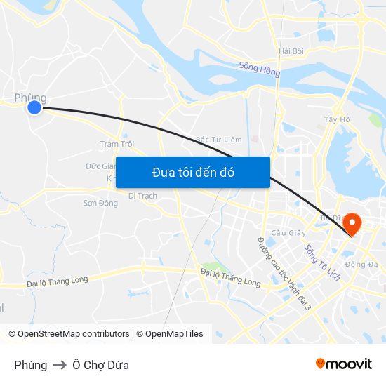Phùng to Ô Chợ Dừa map