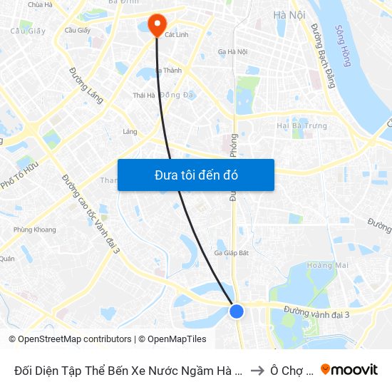 Đối Diện Tập Thể Bến Xe Nước Ngầm Hà Nội - Ngọc Hồi to Ô Chợ Dừa map
