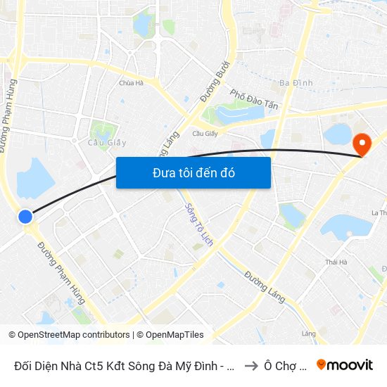 Đối Diện Nhà Ct5 Kđt Sông Đà Mỹ Đình - Phạm Hùng to Ô Chợ Dừa map